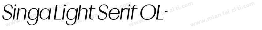 Singa Light Serif OL字体转换